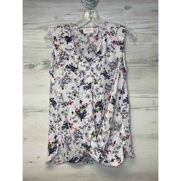 Laundry By Shelli Segal Tops - Laundry by Shelli Segal Shirt Womens Small White Floral Sleeveless Blouse Top